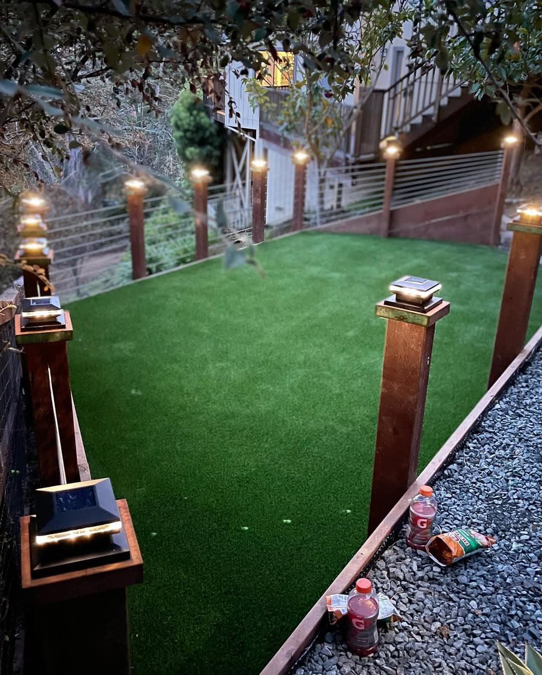 Completed landscaping and hardscape project